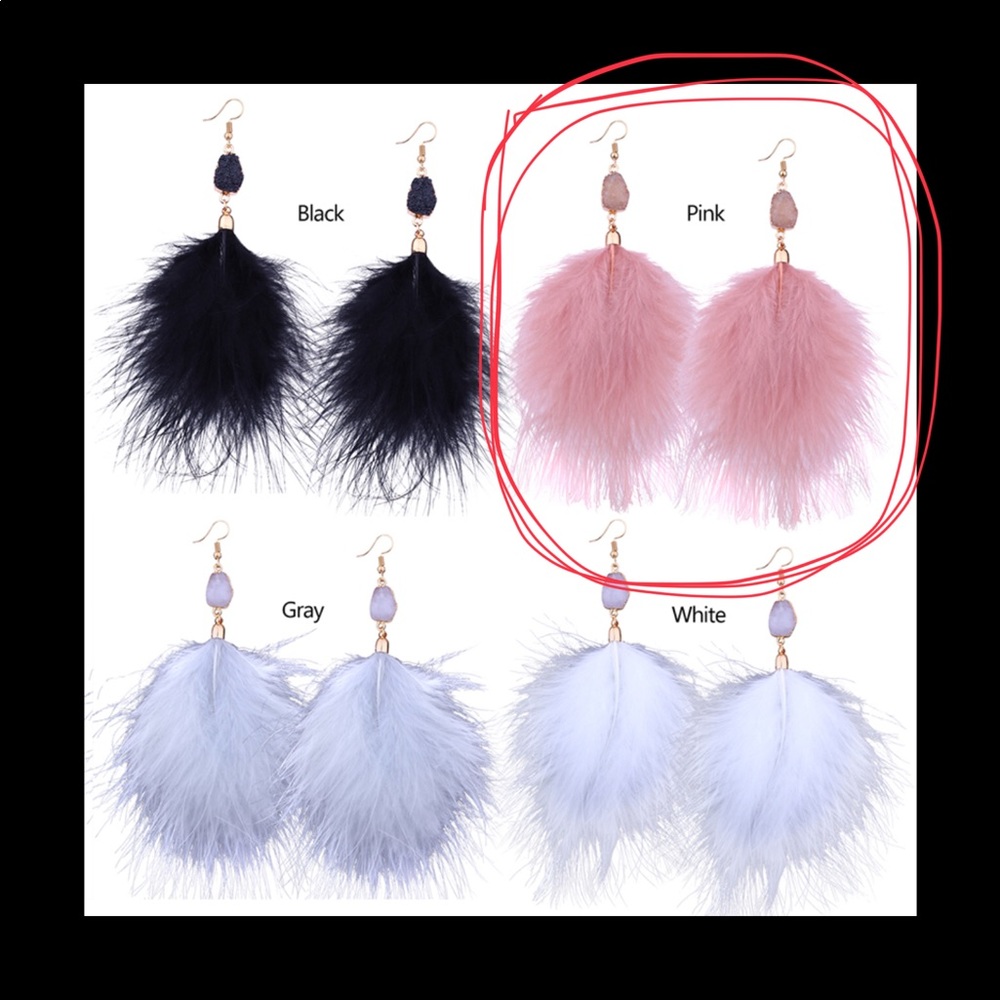 Feather earrings